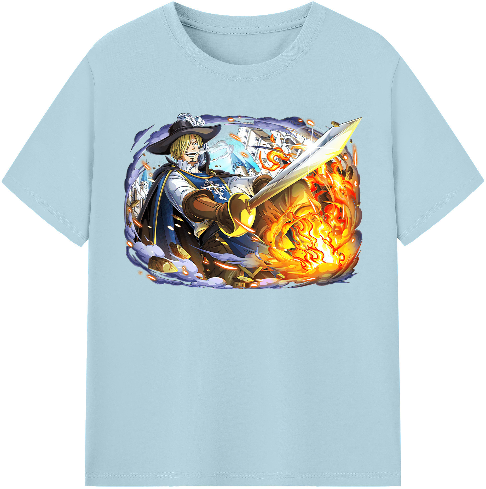 ワンピース サンジ ONE PIECE Sanji 綿100％半袖Tシャツ（フロントプリント）